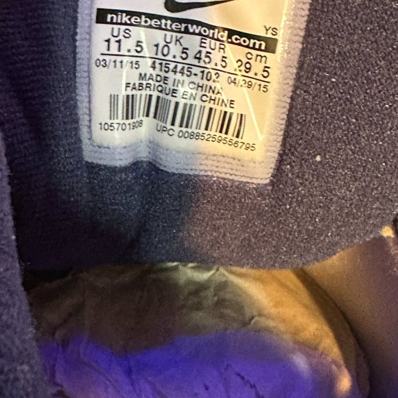 Mens Nike Air Monarch IV White Blue Silver Black Tennis Shoe Sneakers 11.5 D - Picture 5 of 11